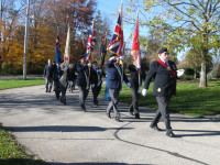 Sunday November 3, 2013.  Legion Color Party on parade to the Cenotaph at Dickson's Corners.